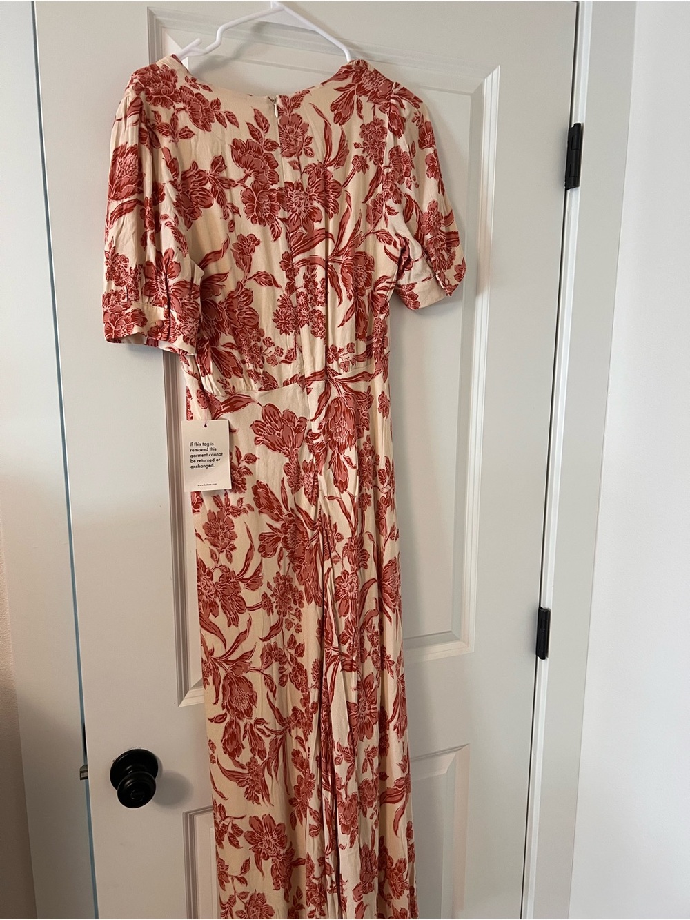 bohme Cream Maxi Dress with Rust Floral Print - Picture 2 of 5